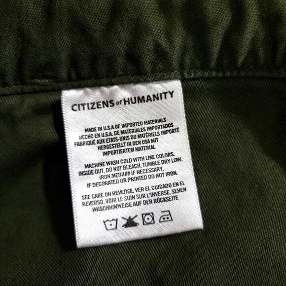 CITIZENS OF HUMANITY Marta Utility Jumpsuit Workwear Coverall Minimal Cargo Army - Picture 13 of 14